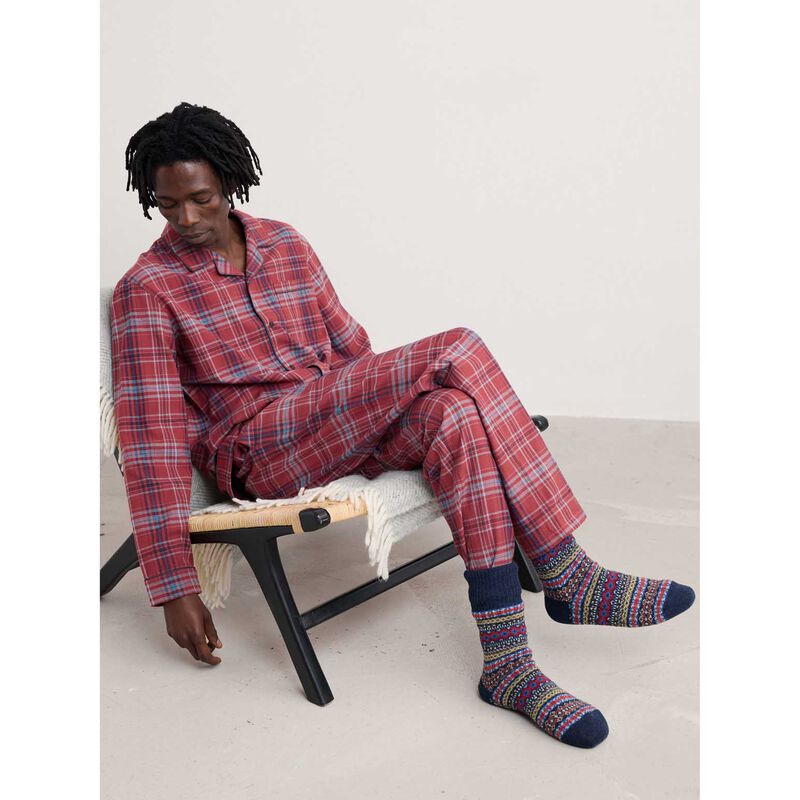 Seasalt Cornwall Netter Pyjama Set Moss Conker image number 3